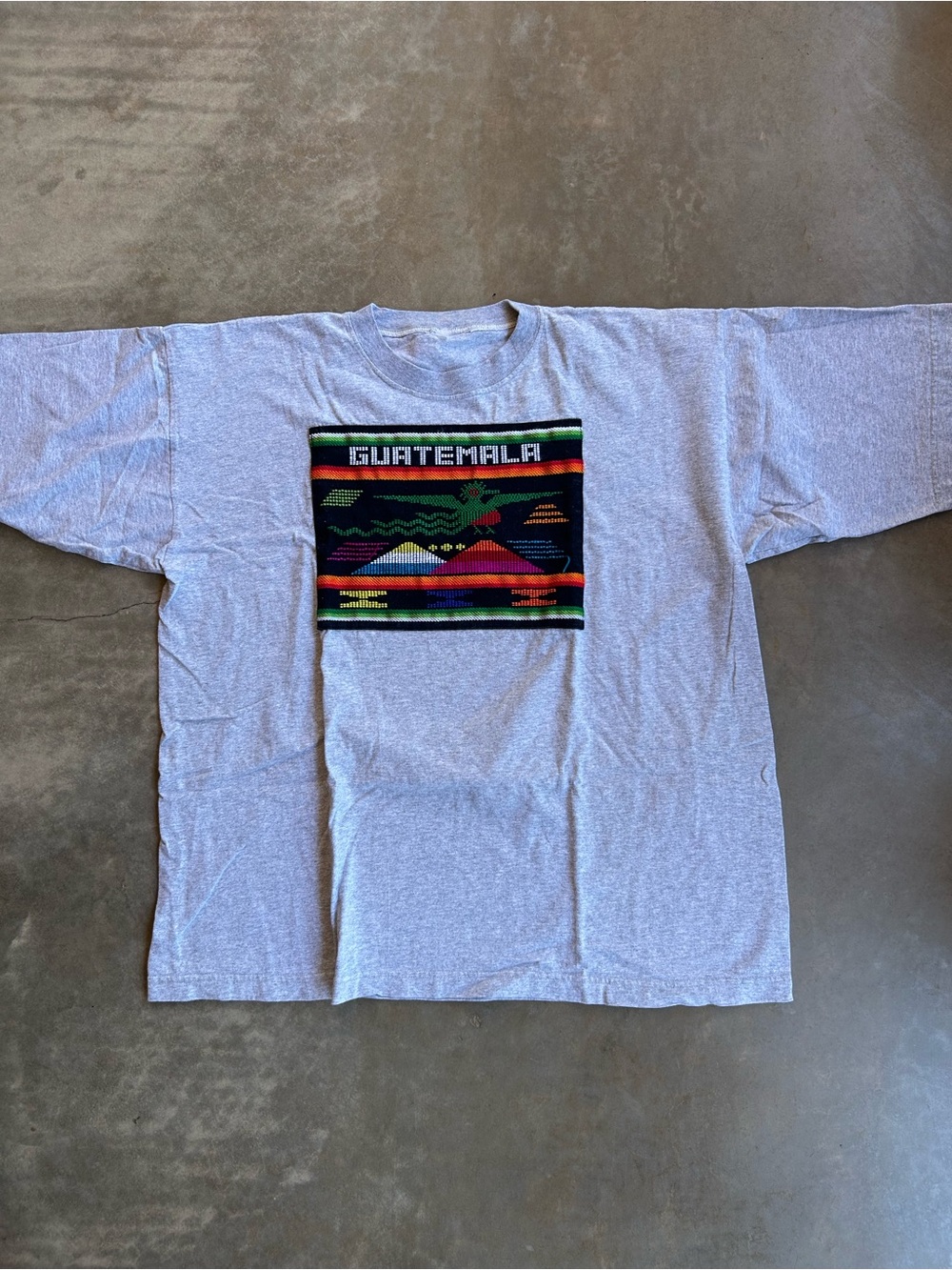 Guatemala Serape Graphic Short Sleeve Tee - Light Gray